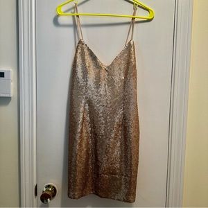 A&F Gold sequins mini dress - S